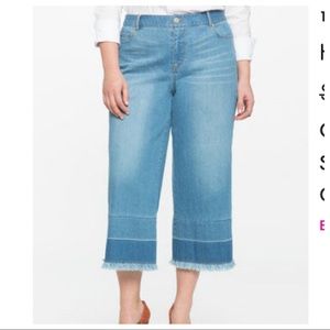 ELOQUII High Waisted Denim Culottes NWT